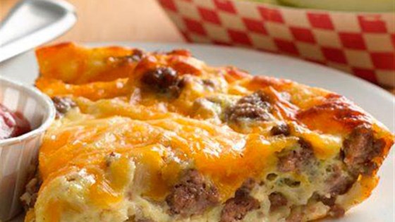 Easy And Simple Cheeseburger Pie recipe