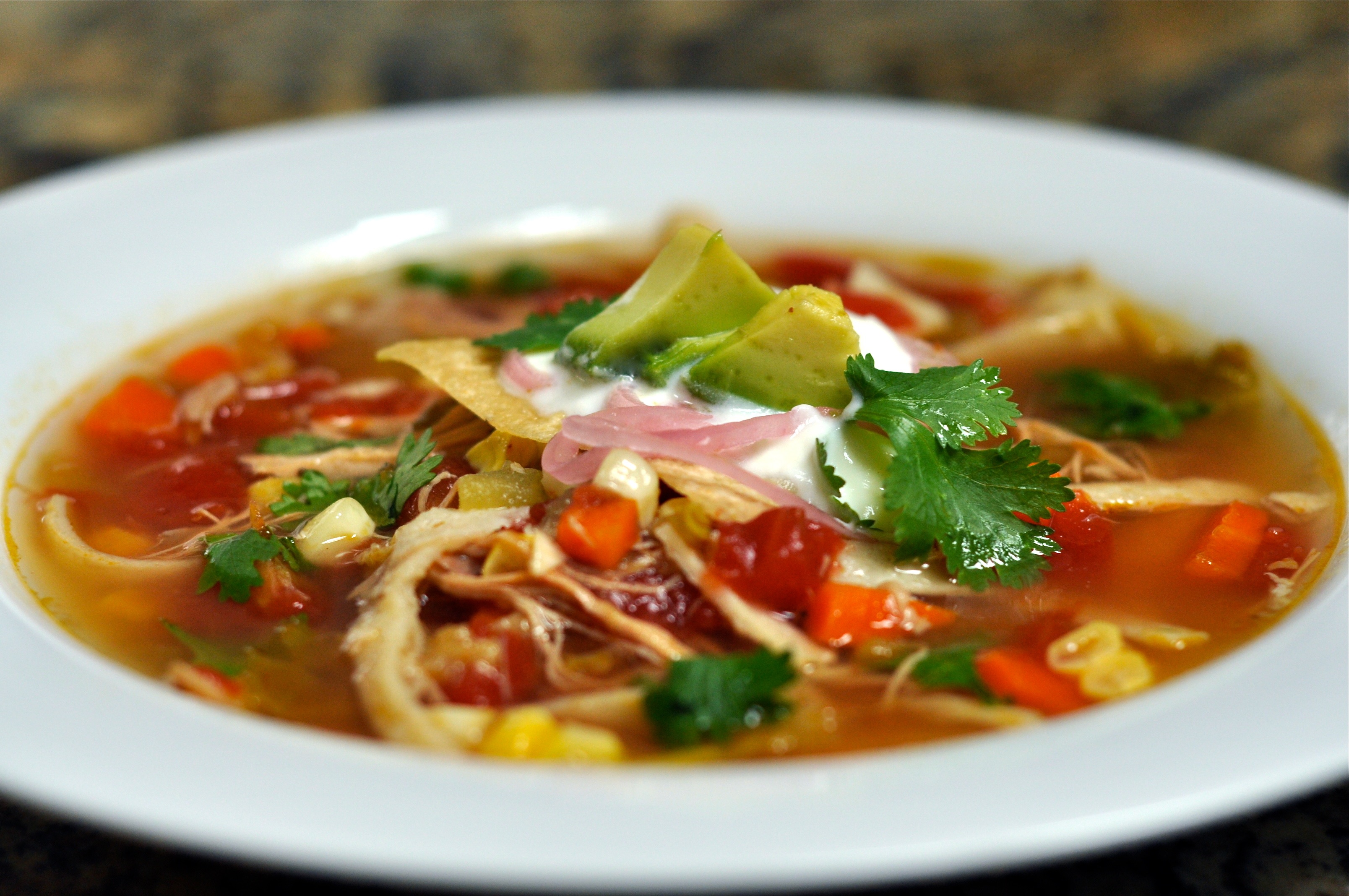 10 Min Mexican Chicken Tortilla Soup