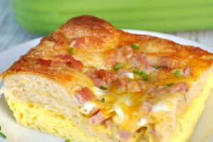 Veggie Ham Egg & Cheese Bake Recipe